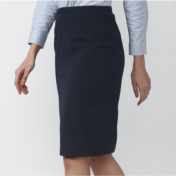 Van Heusen Stretch Pencil Skirt Navy - Picture 5 of 9